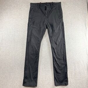 G-Star Raw Bronson Slim Chinos Mens 33x34 Black Stretch Button Fly Casual